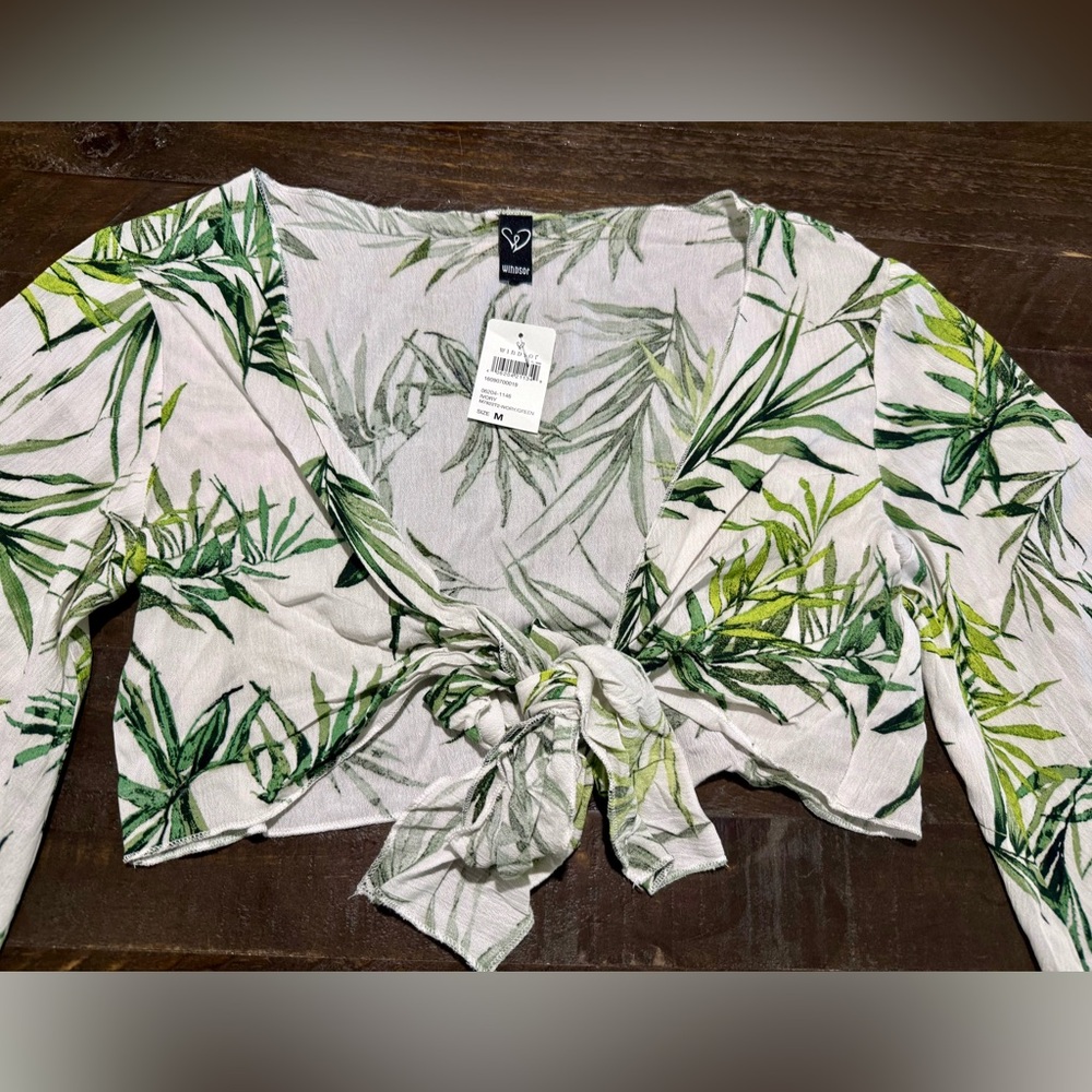NWT Windsor 2pc Tropical Crop Top Shorts Set Sz M & L Vacation Summer Party Sexy - Picture 2 of 14